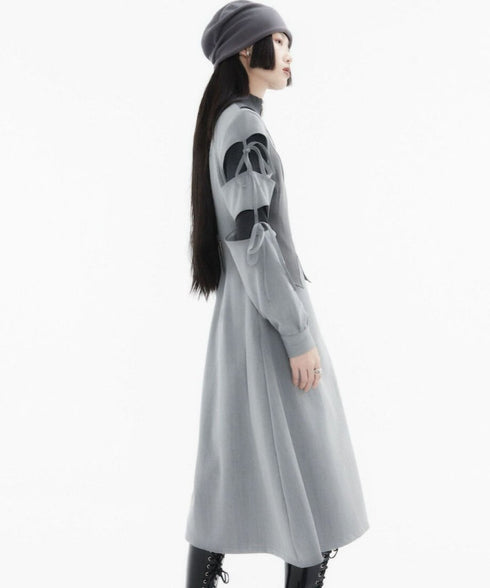 Layered Zip Collar Dress